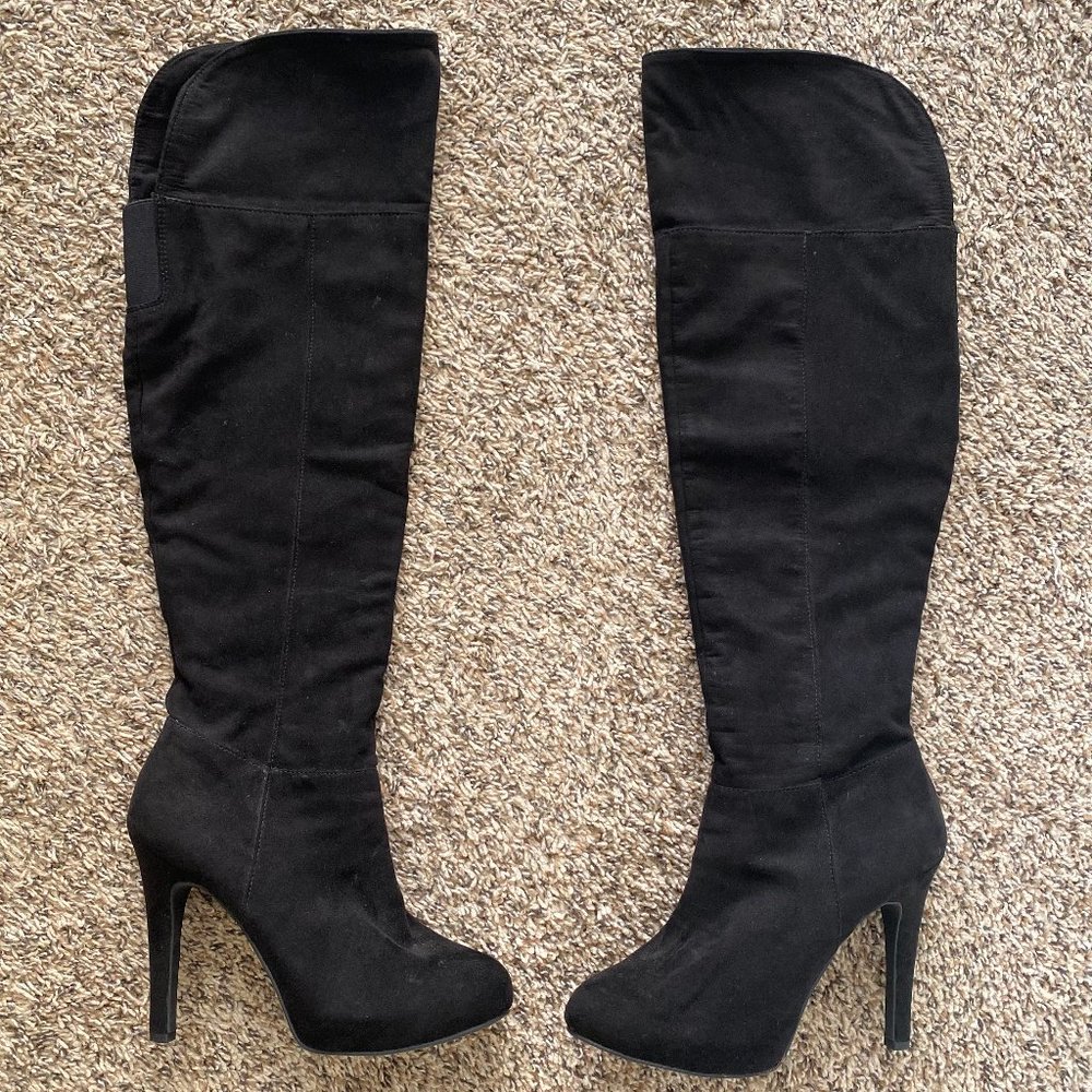 jessica simpson knee high suede boots